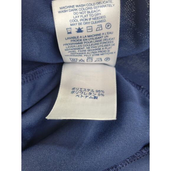 Lands' End Blue Split Neck Kimono Sleeve Casual Top Women's Plus Size 2X - Picture 9 of 9